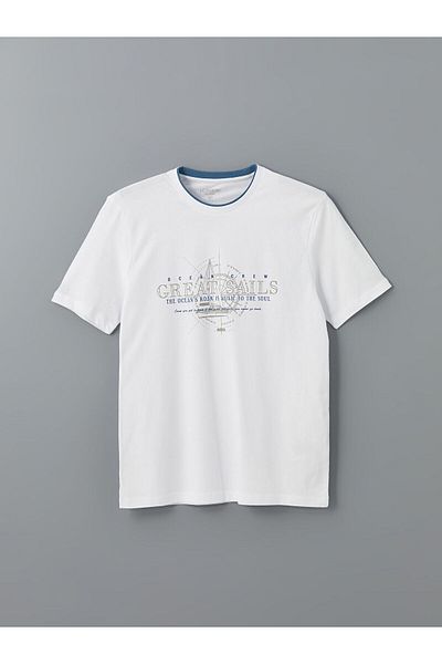 LC Waikiki New Season Crew Neck Short Sleeve Printed Combed Cotton Men's T-Shirt