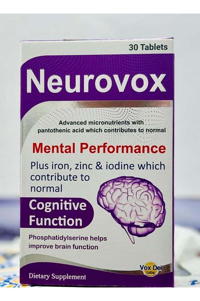 Vox Dei Labs Neurovox - Advanced Brain Health & Cognitive Support with Pantothenic Acid, Iron, Zinc, Iodine & Pho