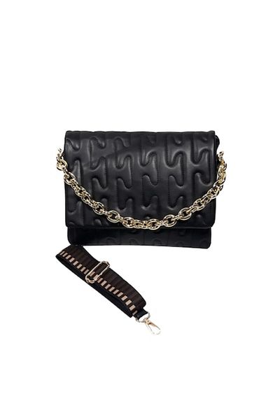 L-line fashion Women's bag, eco-leather, quilted look, black
