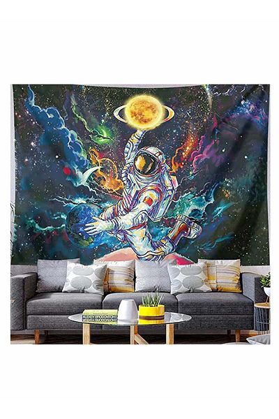 Generic Cosmic Astronaut Tapestry, Galaxy Space Wall Art, Fantasy Universe Planets Starry Sky Decor, Bohemi