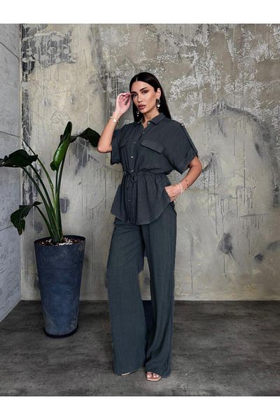 ONE WAY FASHION Cool Linen Cotton Set