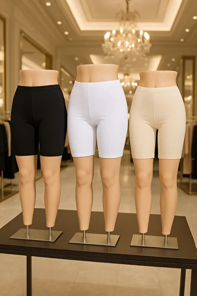 Loule Women's Clothing Cotton & Elastane 3 Pieces Above Knee Leggings Ol.Il.2251.01
