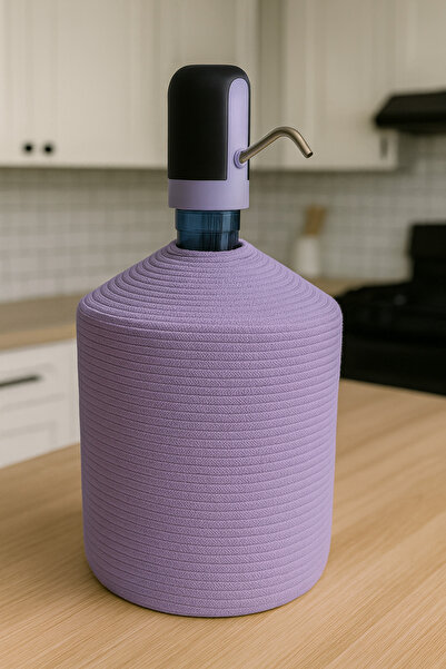 Efuliz Home Κάλυμμα για δοσομετρητή νερού με εμφάνιση από άχυρο γιούτα, κομψό και φυσικό κάλυμμα διανομέα νερού.