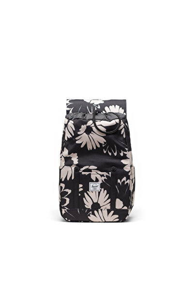 herschel Retreat Flowers Unisex Black Backpack