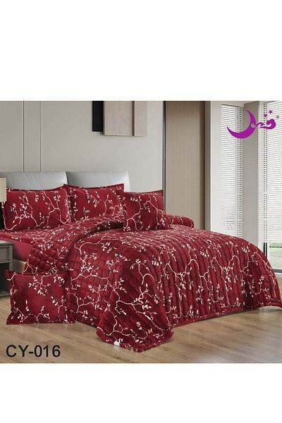 Generic Velvet Patterned Comforter Set 6 Pieces Size 250*230 Double