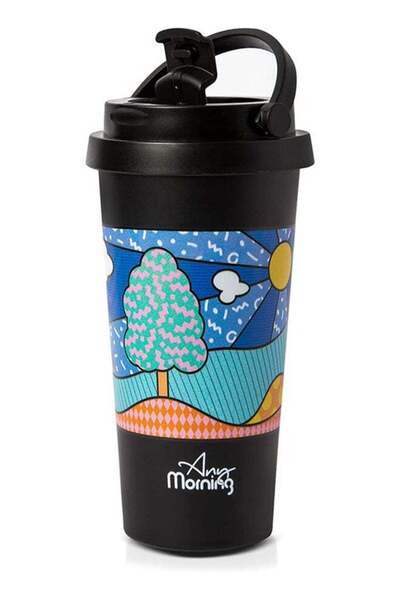 Generic Any Morning Stainless Steel Travel Coffee Mug, Coffee Tumbler, Double...