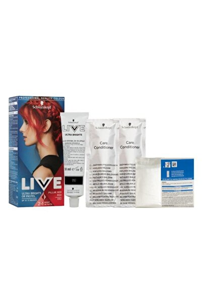 Schwarzkopf Live Ultra Brights 092 Pillar Box Red Hair Dye, 80 ml