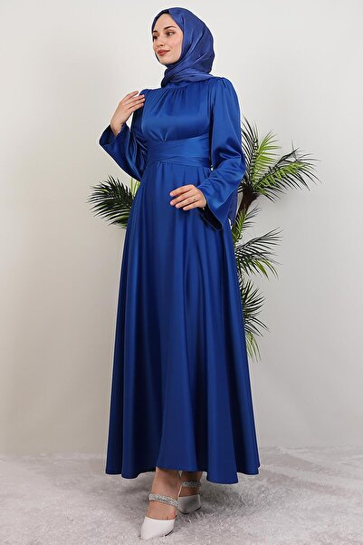 GİYZAMİLA Sadem Hijab Dress Night Blue