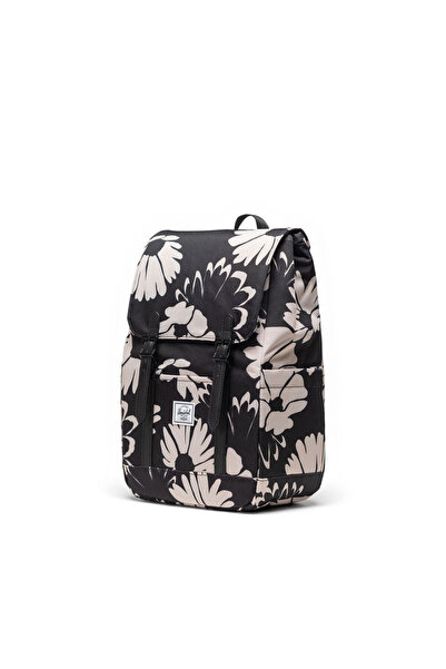herschel Retreat Flowers Unisex Black Backpack