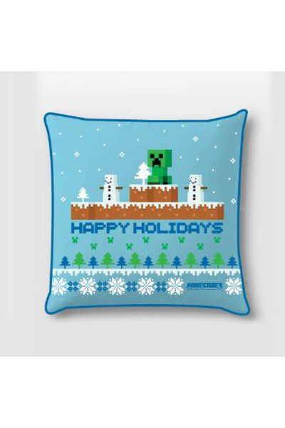 Christmas Față de pernă Minecraft Happy Holidays 40x40 cm catifea