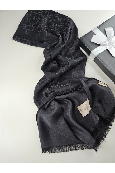 Webinay Home Premium a Quality Double-Sided g Pattern Wool Silk Shawl Summer Thin Fabric Silk Scarfs Hijab Long Label
