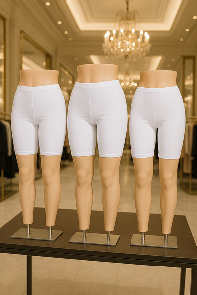 Loule Women's Clothing Cotton & Elastane 3 Pieces Above Knee Leggings
