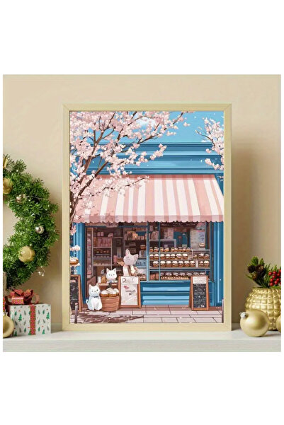 ŞAN ART DESİGN KEDİLİ FIRIN 5D ELMAS MOZAİK PUZZLE BOYAMA SETİ 30*40cm