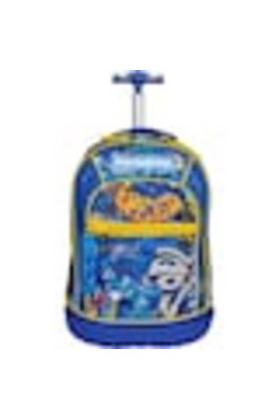 OEM Trolley Backpack, Mitama, Silicone Wheels, Reinforced Base, 47x34X21,, Navy Blue with Yellow