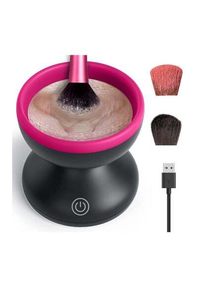 COOYA جهاز تنظيف فرش المكياج الكهربائي، يعمل بمنفذ USB، سهل التخزين والحمل، تنظيف عميق