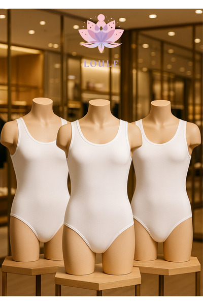 Loule Women's Clothing Cotton & Lycra 3 Pieces Wide Strap Snap Fastener Body Ll.Il.250.011