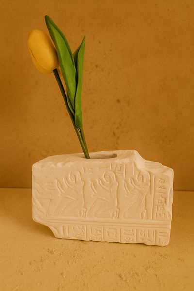 Karra Art Concrete Decorative Antique Motifed Vase