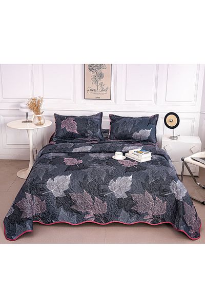 CHIRASO Microfiber Quilted Duvet Set, 2-Sided, 3-Piece, Duvet Cover 220x240cm, 2 Pillowcases