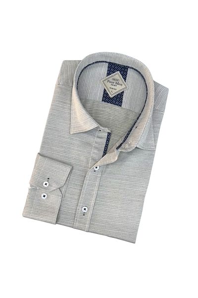 GÖMLEK GALERİSİ Slim Fit Slim Fit Plain Long Sleeve Men's Shirt