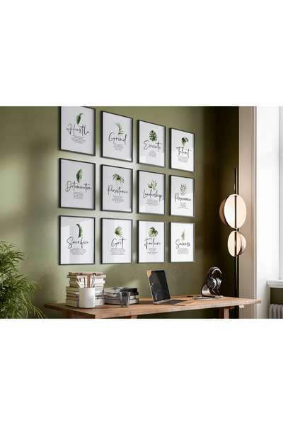 512 STORE 12'li İlham Verici Sözler Set Çerçevesiz Duvar Dekor Poster Estetik...