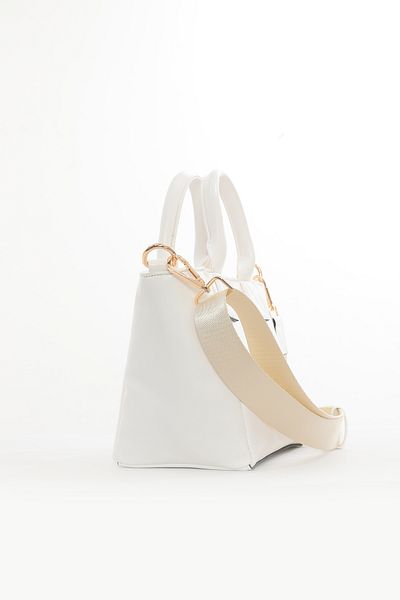 Lunova White Women's Letter Model Hand and Shoulder Bag