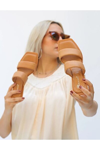 Rugano Ceppina Doğal Deri Materyal Taba Renk Terlik R163