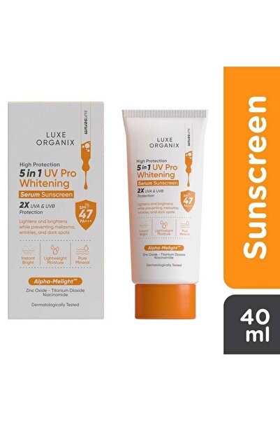 LUXE ORGANIX سيروم تبييض البشرة 5 في 1 مع واقي شمسي 40 مل
