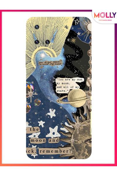Molly Samsung Galaxy Note 10 Lite İçin Siyah Starry Promises Desenli Silikon ...