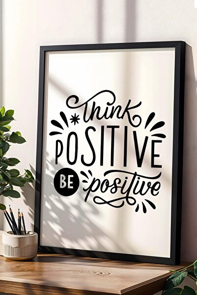 Saturn Think Positive Be Positive Pictură înrămată - Gândiți-vă pozitiv, fii ...