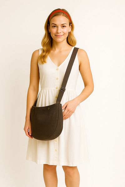 Hulganz Pars Hurkel Shoulder Bag Ibiza Linen Canvas Woven Fabric Large Volume Bag with Double Layer Inner Pocket