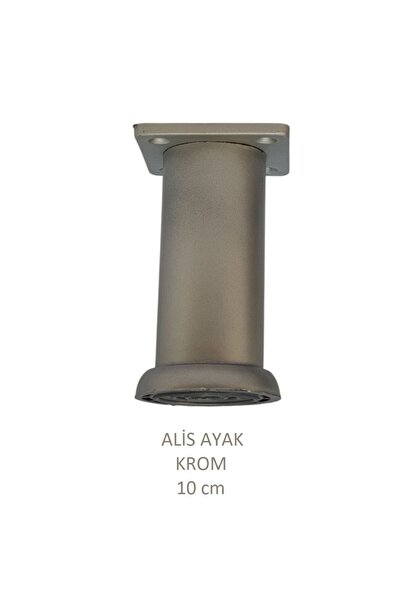 Adilon Alis Foot, Base Armchair Cabinet Leg, Plastic, Chrome, 10 Cm, with Screws