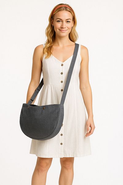 Hulganz Pars Hurkel Shoulder Bag Ibiza Linen Canvas Woven Fabric Large Volume Bag with Double Layer Inner Pocket
