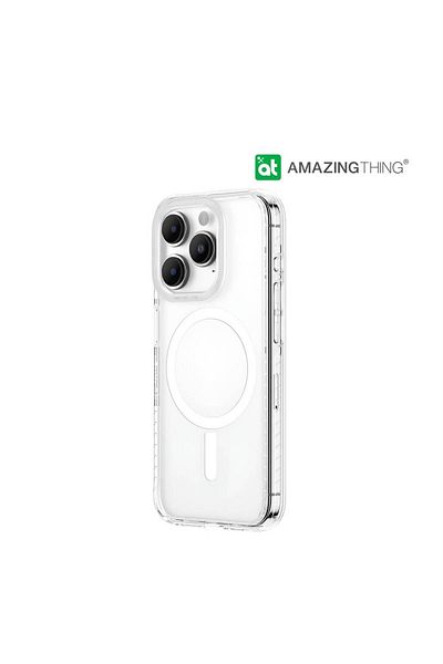 Amazingthing MagSafe Titan Shockproof Case for iPhone 16 Pro Max - Transparent