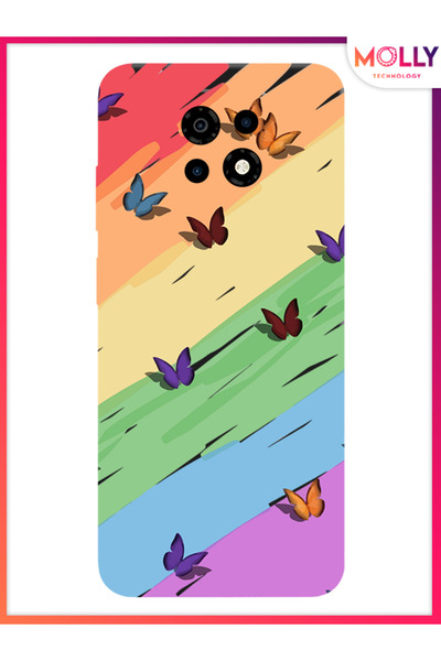 Molly Black Rainbow Wings Pattern Silicone Case for Casper Via M30
