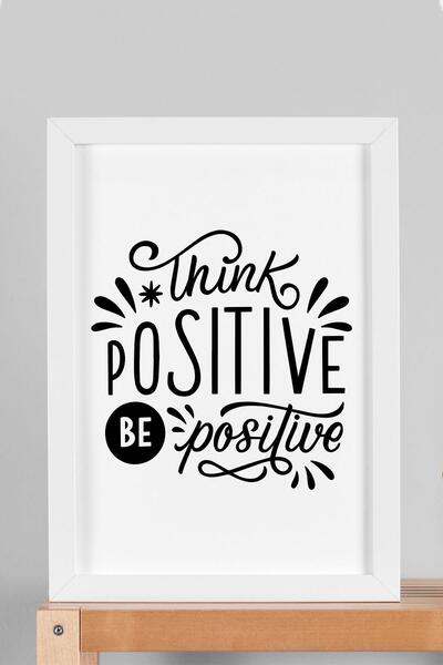 Saturn Think Positive Be Positive Pictură înrămată - Gândiți-vă pozitiv, fii ...