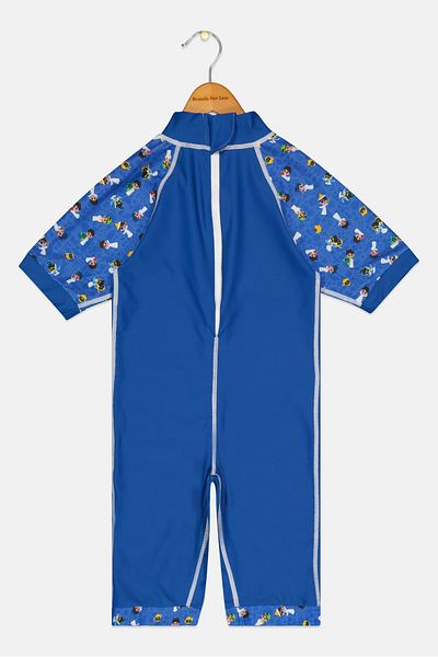 Coega Sunwear Kids Boy Graphic Print One Piece Swimsuit, Blue