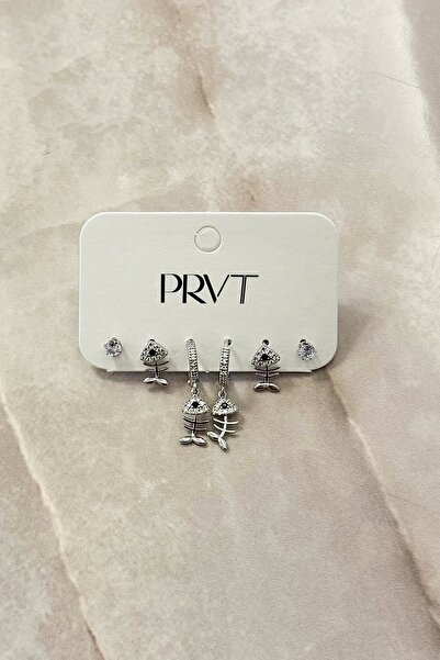 PRVT Çelik Balık Figürlü Kadın Küpe Seti – Paslanmaz, Kararma Yapmaz, Günlük ...