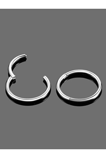 MAZEN 316l Cerrahi Çelik 1 Adet Klipsli Tam Halka Piercing Kararmaz (1 MM İNC...