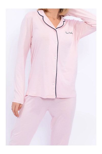 Pierre Cardin Women's Clothing Cotton Modal Long Sleeve Shirt Pajamas Set (2 Gift Socks) Ol.Pc.7717.001