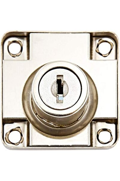 Generic Drawer Lock Single Turn Normal Key | Chrome Plated | 22 mm