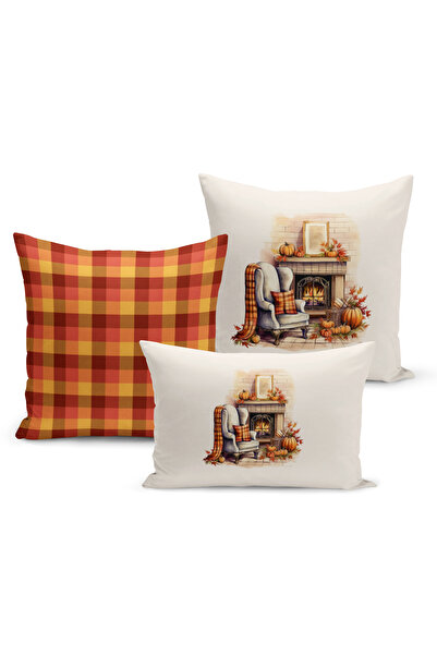 Bertille Home Σετ καλύμματα μαξιλαριών ριχτάρι 3 τεμαχίων με ψηφιακή εκτύπωση...