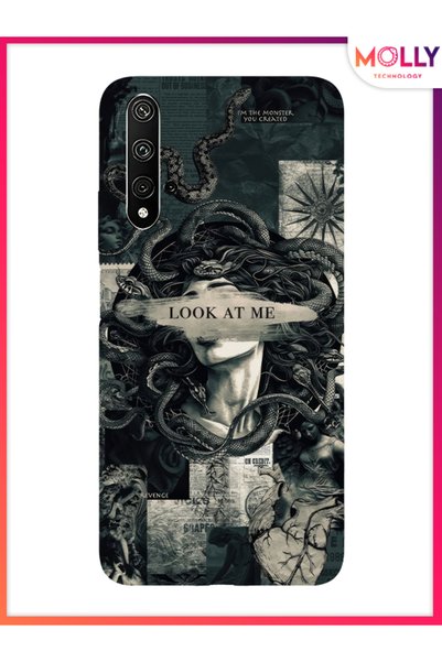Molly حافظة سيليكون بنمط Medusa's Gaze باللون الأسود لهاتف Huawei Nova 5T