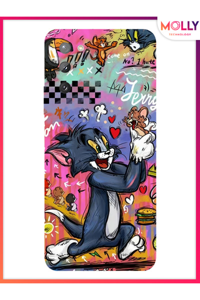 Molly Samsung Galaxy Note 20 İçin Siyah Cheese Trouble Desenli Silikon Kılıf