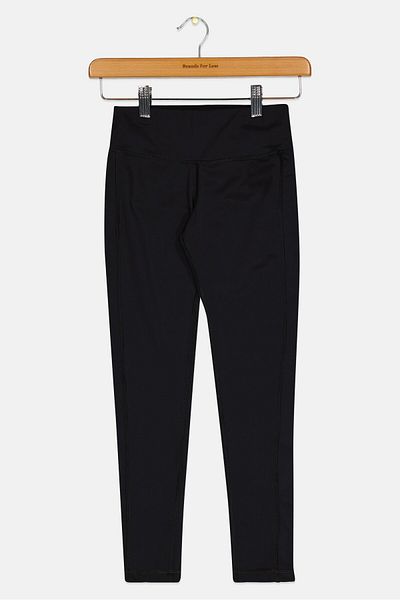 Coega Sunwear Kids Girl Brand Logo Swim Leggings, Black