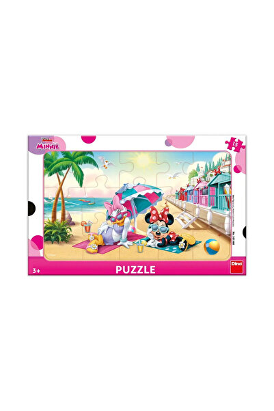 Dino Framed puzzle - Minnie and Daisy at the beach (15 pieces)