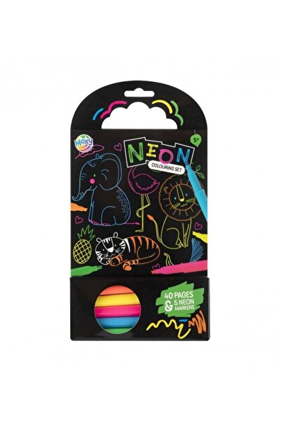 Moxy Carte de colorat cu carioci neon - Animalute