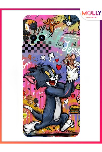 Molly Black Cheese Trouble Pattern Silicone Case for Vivo Y21S