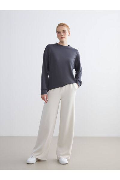 LC Waikiki Bej Beli Lastikli Kadın Eşofman Altı