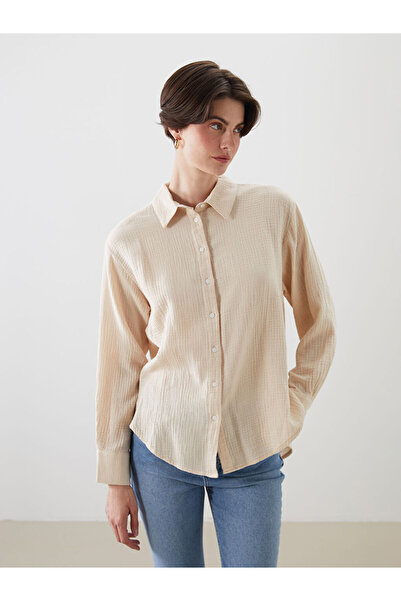 LC Waikiki Rmz Gi̇yi̇m Farkiyla Relaxed Fit Muslin Women's Shirt