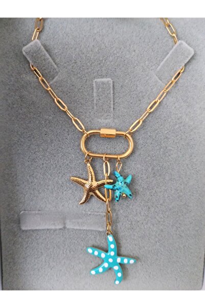 Enjoy Vip Chain Necklace with Gold Colored Starfish Detail